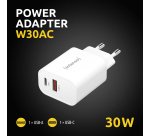 Intenso POWER ADAPTER USB-A/USB-C/7803012 Universale Bianco AC Ricarica rapida Interno