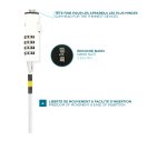 Mobilis 001330 câble antivol Blanc 1,8 m