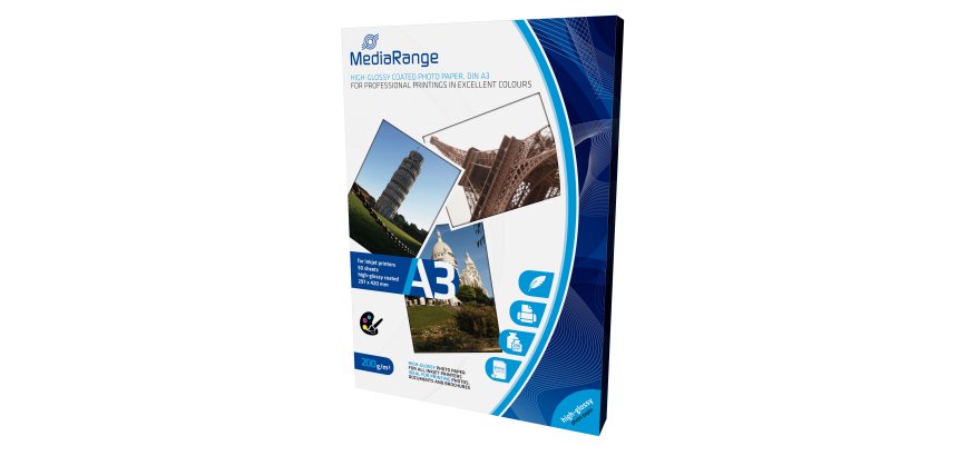 MediaRange MRINK109 photo paper A3 White High Gloss