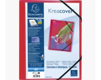 Chemise à élastiques 3 rabats polypropylène translucide Krea Cover - A4