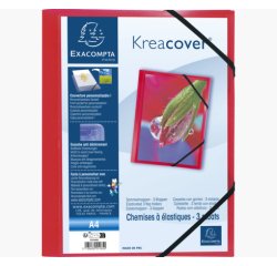 Chemise à élastiques 3 rabats polypropylène translucide Krea Cover - A4