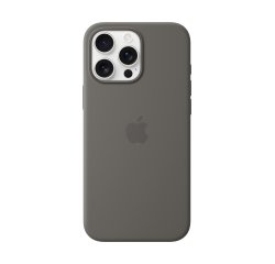 Apple Coque en silicone avec MagSafe pour iPhone 16 Pro Max - Gris minéral