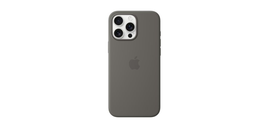 Apple Coque en silicone avec MagSafe pour iPhone 16 Pro Max - Gris minéral