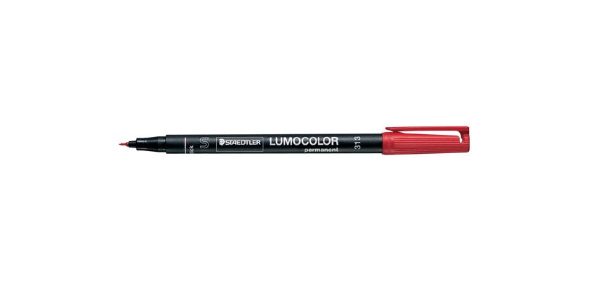 Pennarello Lumocolor Permanent 313 - punta 0,4 mm - rosso - Staedtler