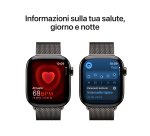 Apple Watch Series 10 Serie 10 GPS + Cellular 42mm Cassa in Titanio color Ardesia con Loop in maglia milanese ardesia