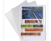 Sachet de 10 pochettes coin polypropylène rigide haute résistance 20/100e - A3 vertical - Cristal
