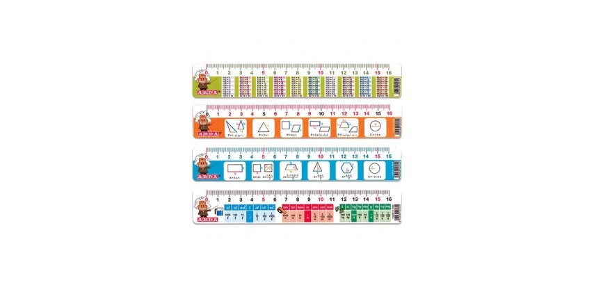 ARDA 28917MBAR ruler Desk ruler 160 mm Assorted colours