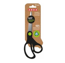 ARDA FB21RE forbici da cancelleria Forbici per attività manuali, Forbici da ufficio Taglio a zig zag Nero, Verde