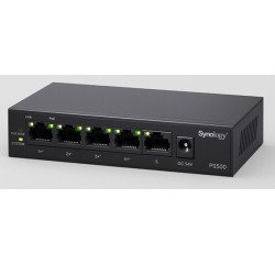 Synology PS500 commutateur réseau Non-géré L2 Gigabit Ethernet (10/100/1000) Connexion Ethernet, supportant l'alimentation via ce port (PoE) Bureau Noir