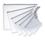Pochette wonday zippee pvc renforcee 19x25cm usage       bureau coloris                semi-transparent