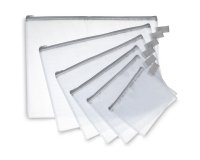 Pochette wonday zippee pvc renforcee 13x17cm usage       bureau coloris                semi-transparent