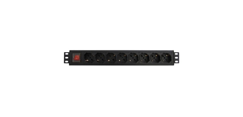 WP WPN-PDU-I01-08 unità di distribuzione dell'energia (PDU) 8 presa(e) AC 1.5U Nero