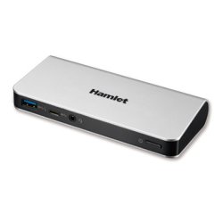 Hamlet Docking Station collega due display HDMI e DP con 4 porte usb 3.0, LAN e audio
