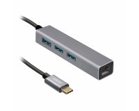 EKON Hub USB USB-C avec 3 ports USB-A + RJ45