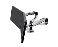 Ergotron LX Dual Side-by-Side Arm - Befestigungskit - Patentierte Constant Force Technologie - für 2 LCD-Displays - Polished Aluminum