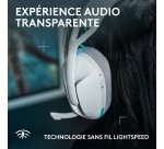 Logitech G G321 LIGHTSPEED Casque Sans fil Arceau Gaming USB Type-C Bluetooth Blanc