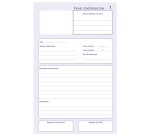 Manifold ficher d'intervention Elve 21 x 14 cm,  50 feuillets tripli