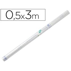Couvre-livres liderpapel adhésif repositionnable 0.5x3m rouleau plastique 50 microns
