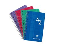 Répertoire reliure intégrale 7,5x12cm 100 pages petits carreaux - Assortis