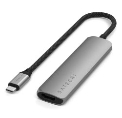 Satechi ST-P4SM hub & concentrateur USB Type-C 10000 Mbit/s Gris