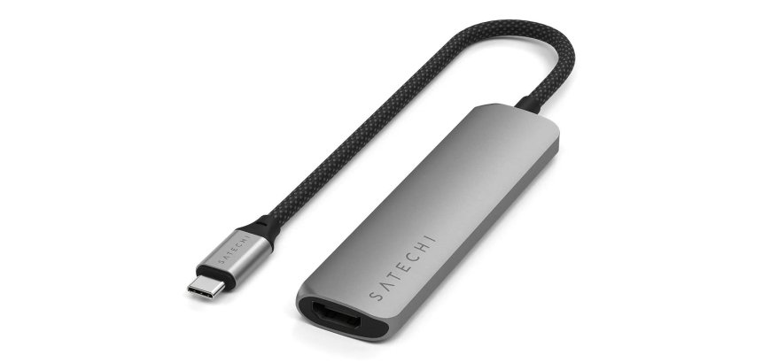 Satechi ST-P4SM hub & concentrateur USB Type-C 10000 Mbit/s Gris