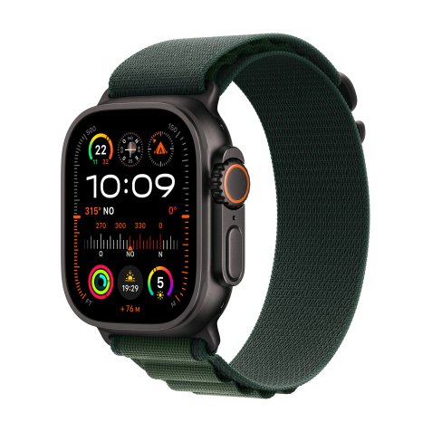 Apple Watch Ultra 2 OLED 49 mm Numérique 410 x 502 pixels Écran tactile 4G Noir GPS (satellite)