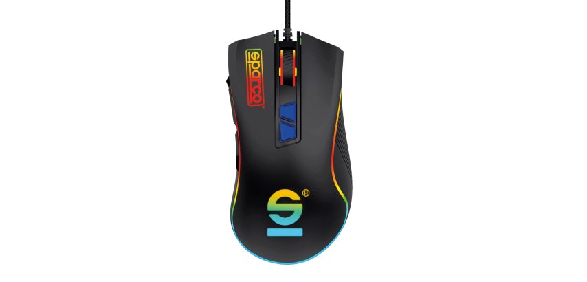 Sparco SPMOUSEPRO mouse Gaming Mano destra USB tipo A 7200 DPI