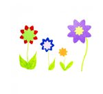 Feutrine adhesive sodertex pack de fleurs 1mm 4 tailles  150 pieces 10 coloris assortis
