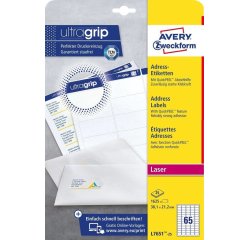 Avery L7651-25 addressing label Self-adhesive label White