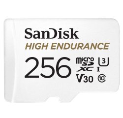 SanDisk High Endurance - flash memory card - 256 GB - microSDXC UHS-I
