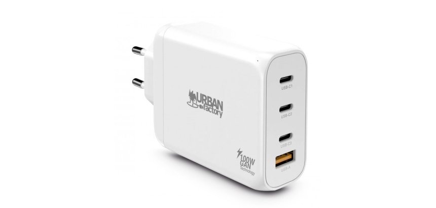Urban Factory GPS14UF cargador de dispositivo móvil Universal Blanco Corriente alterna Carga rápida Interior