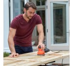 Black & Decker BEW210 Levigatrice orbitale 14000 Giri/min Nero, Arancione