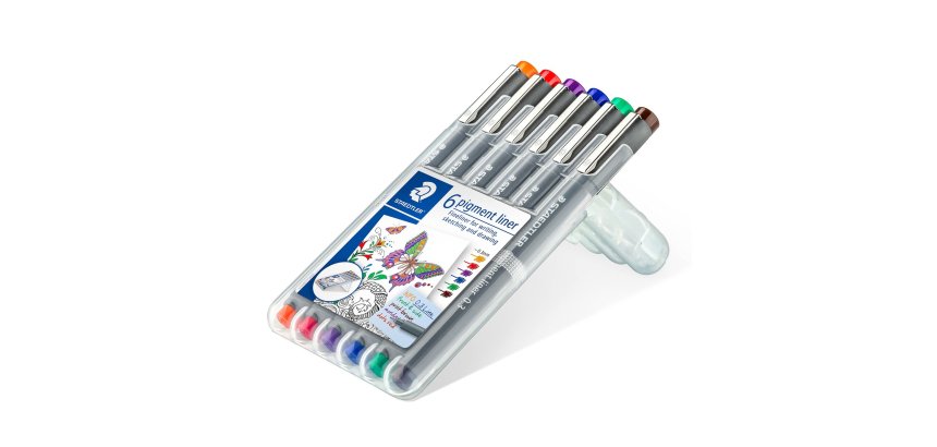 Feutre à pigment, étui de 6