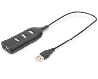 Digitus Concentrador USB 2.0, 4 puertos