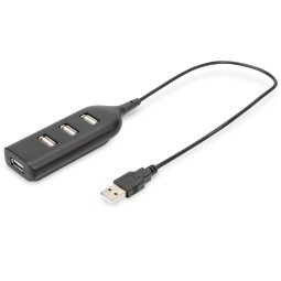 Digitus Concentrador USB 2.0, 4 puertos