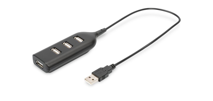 Digitus Concentrador USB 2.0, 4 puertos