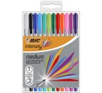 Intensity Stylo Feutre d'écriture Pointe Medium et Corps métallisé - Assortis, Pochette de 12