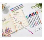 Intensity Stylo Feutre d'écriture Pointe Medium et Corps métallisé - Assortis, Pochette de 12