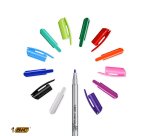 Intensity Stylo Feutre d'écriture Pointe Medium et Corps métallisé - Assortis, Pochette de 12