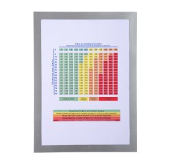 Pochette d'affichage magnétique A4 - Argent