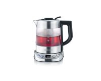 Bouilloire eau et thé WK 3473 DELUXE, verre / inox