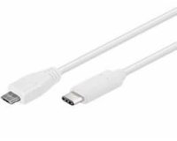 DLH Cable USB-C vers micro USB blanc 1m 3A