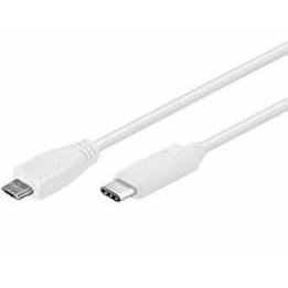 DLH CABLE USB-C VERS MICRO USB BLANC 1M 3A