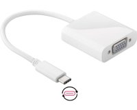 DLH DY-TU2726W câble vidéo et adaptateur USB Type-C VGA (D-Sub) Blanc