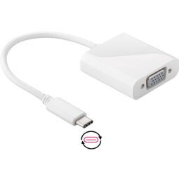 DLH DY-TU2726W câble vidéo et adaptateur USB Type-C VGA (D-Sub) Blanc