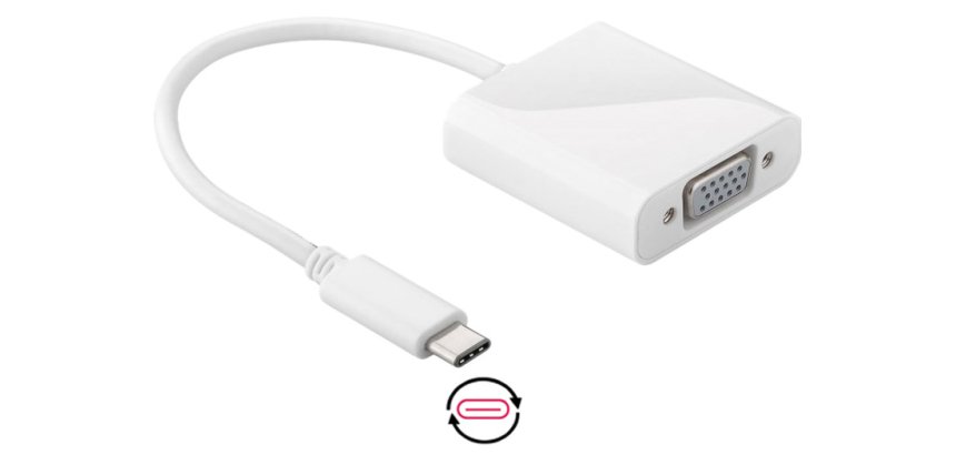 DLH DY-TU2726W câble vidéo et adaptateur USB Type-C VGA (D-Sub) Blanc
