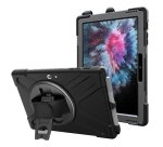 DLH COQUE RENFORCEE AVEC BANDOULIERE, POIGNEE ROTATIVE ET PIED SUPPORT POUR MICROSOFT SURFACE GO 2 / GO 3