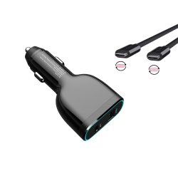 DLH Chargeur voiture allume cigare USB-C 60W pour ordinateur portable