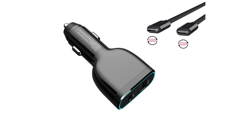 DLH Chargeur voiture allume cigare USB-C 60W pour ordinateur portable