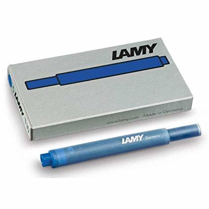 Set de 5 cartouches longues d'encre effaçables bleu